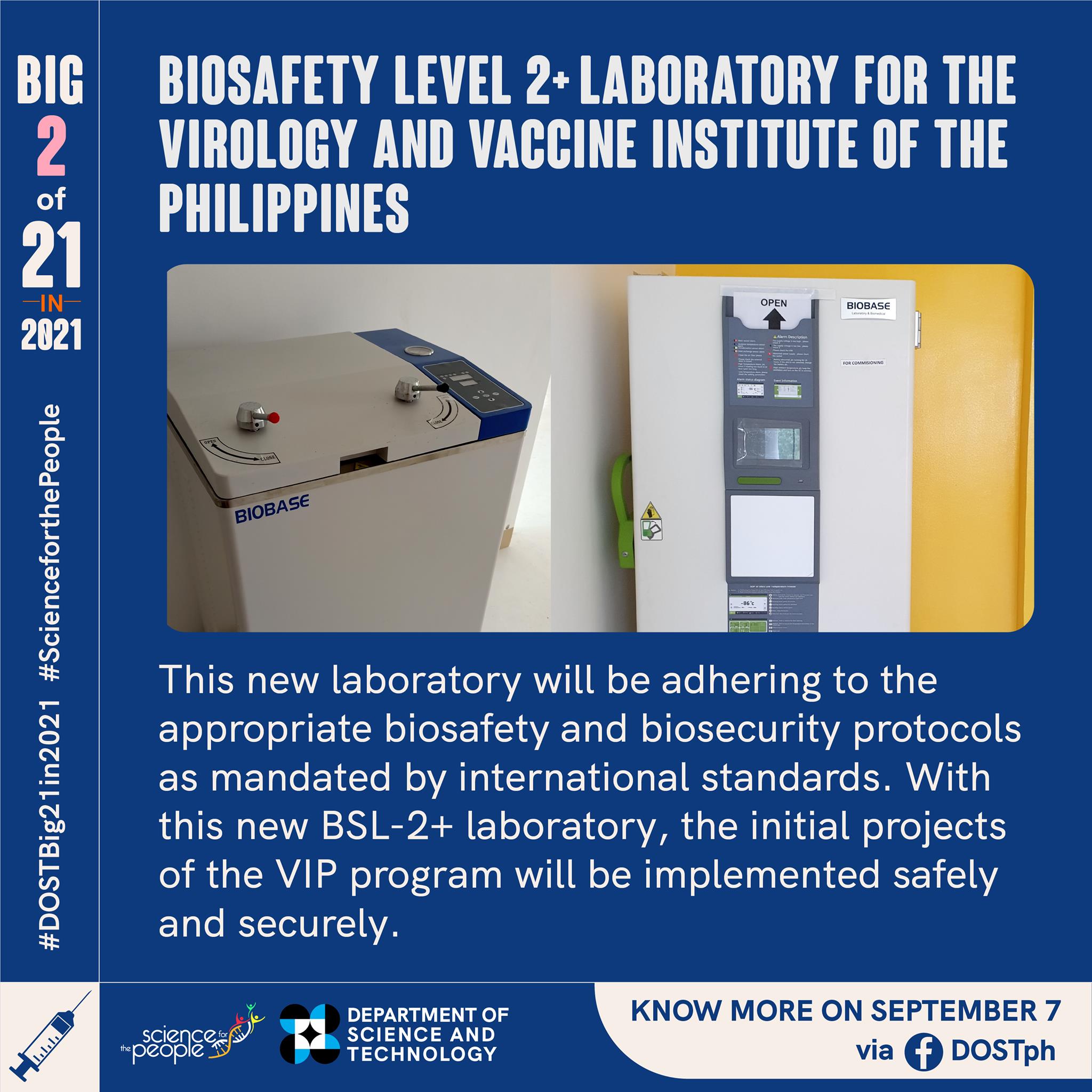 BSL-2+ Laboratory to be launched in preparation for the Virology and Vaccine Institute of the Philippines image