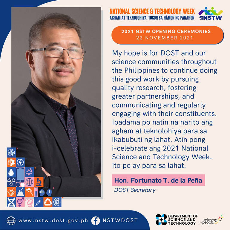DOST chief banners DOST accomplishments during the 2021 Science Week image