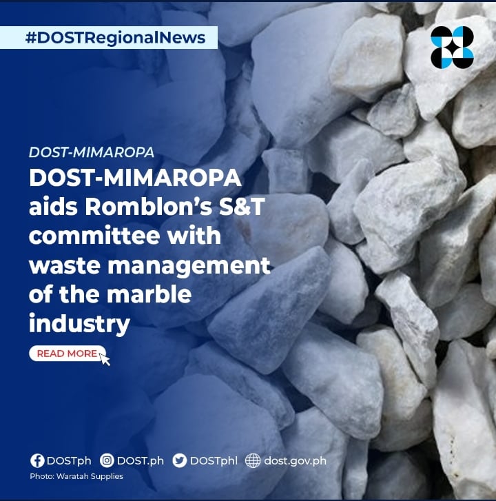 DOST-MIMAROPA aids Romblon’s S&T committee with waste management of the marble industry image
