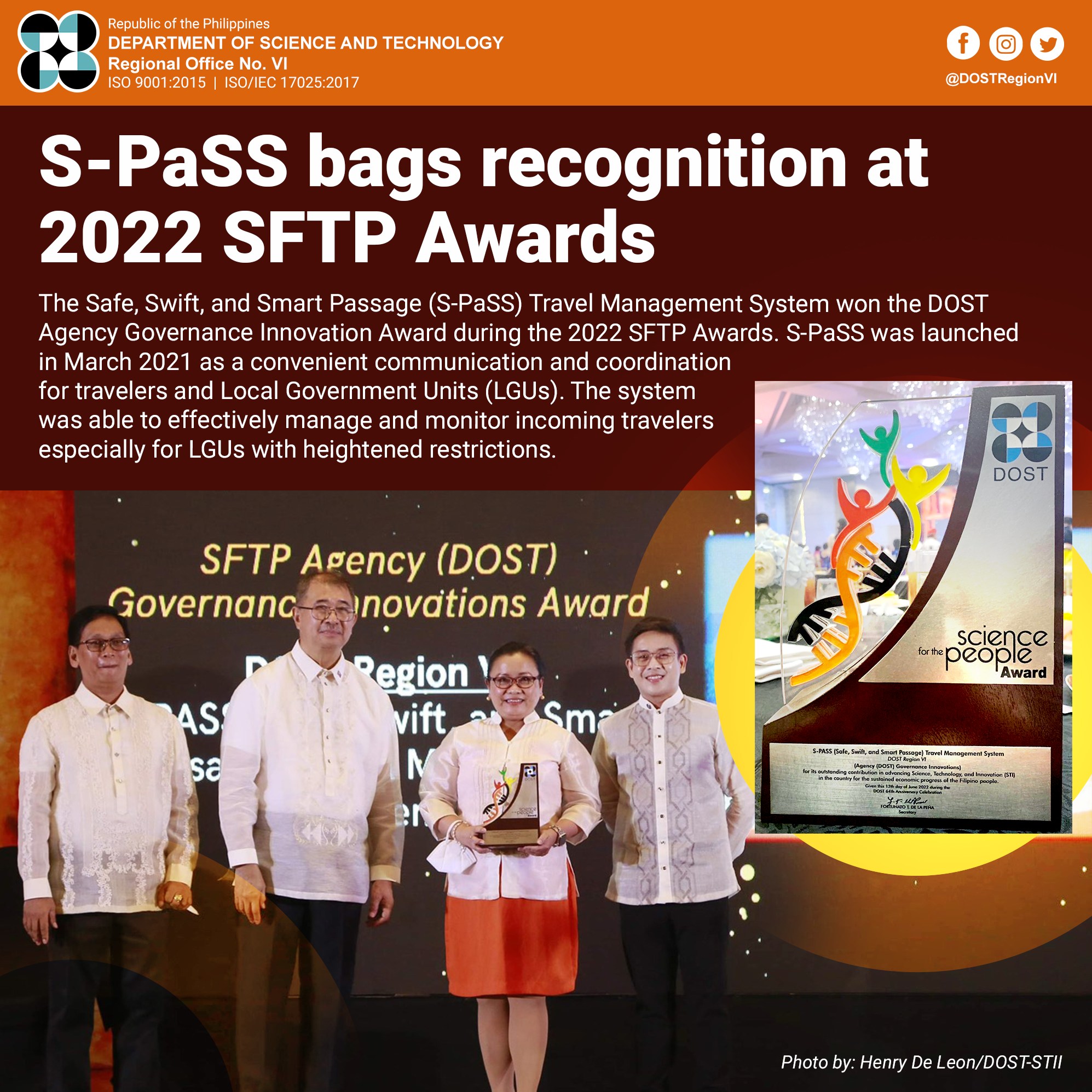 DOST honors 3 outstanding national government agencies marking its 64th anniversary image