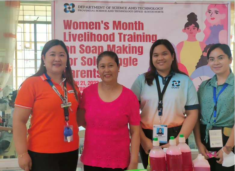 Solo parents acquire knowledge on soap making through DOST Region I’s Women’s Month Livelihood Training image