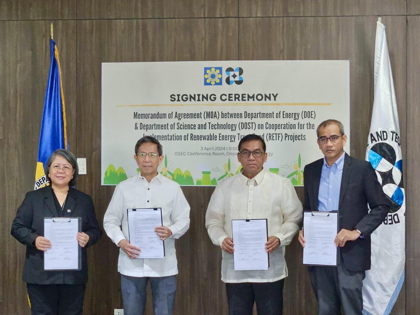 DOST and DOE Forge Partnership to expedite the implementation of the Renewable Energy Trust Fund (RETF) Projects image