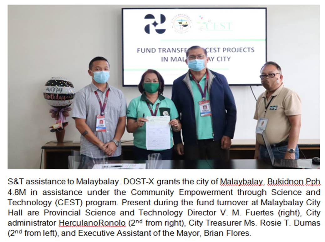 Malaybalay City gets Php 4.8M S&T assistance from DOST X image
