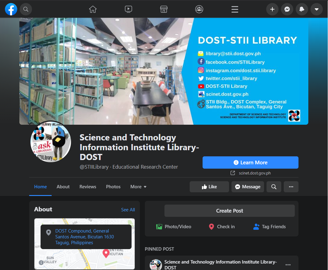 Read the most recent posts and updates from DOST-STII. Visit us on Facebook NOW! image